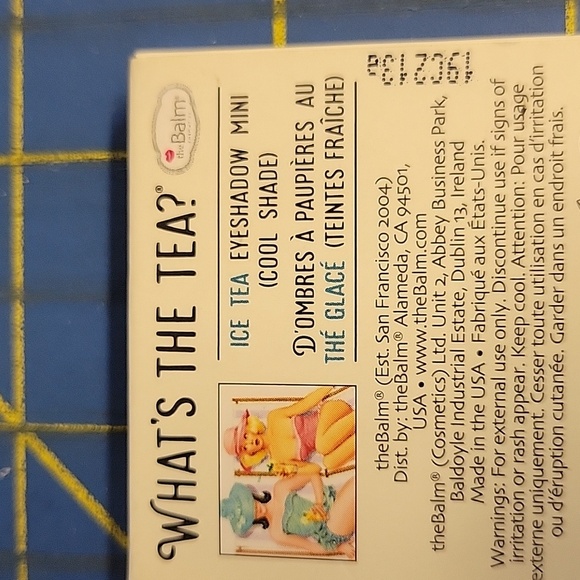 theBalm What's the Tea? Eyeshadow - The Buzz Blue NIP - Picture 3 of 3